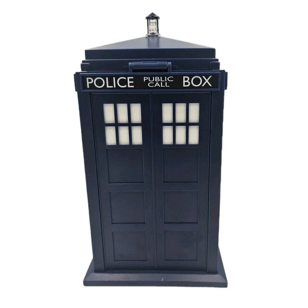Doctor Who Tardis Cookie Jar 2004 Plastic Police Box BBC Collectible Not Tested